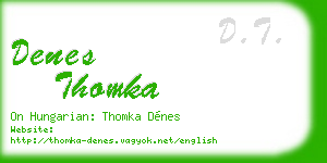 denes thomka business card